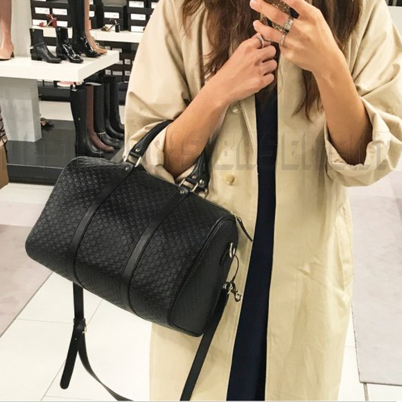 Gucci Black Textured Shoulder Bag - Picture 12 of 13